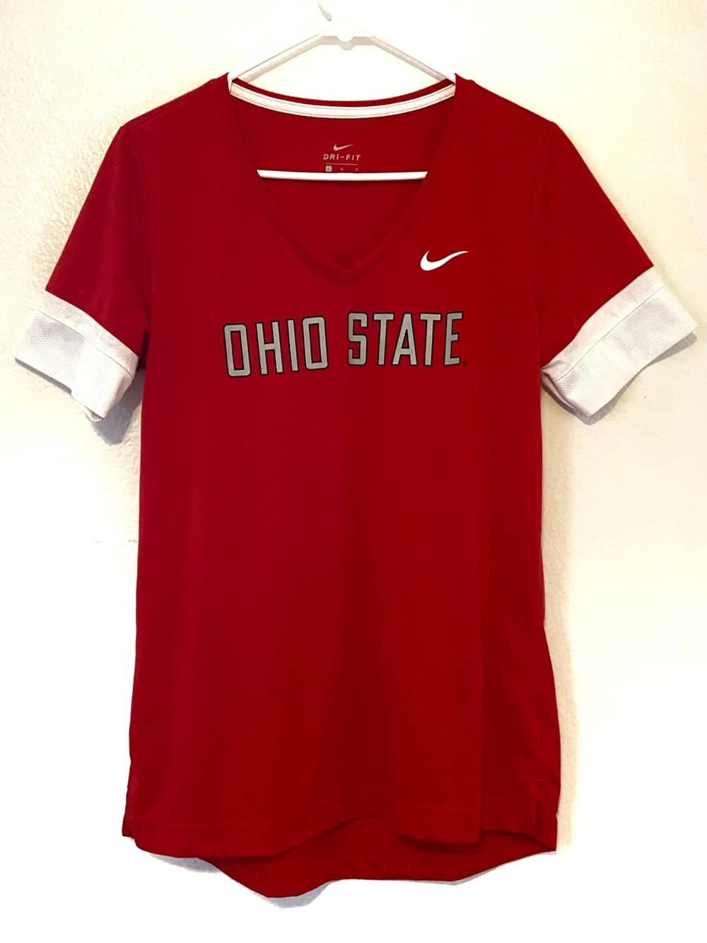 Nike Ohio State V Neck Shirt Large